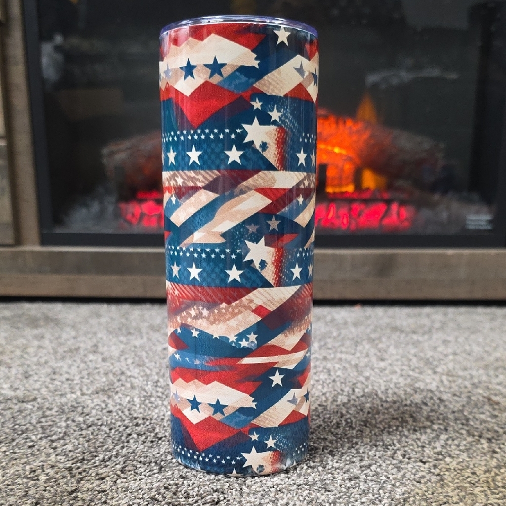 Patriotic Star and Stripe Tumbler